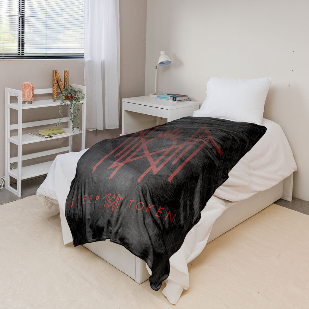 Sleep Token Sherpa Fleece Blanket: Red Logo (Multicolour)