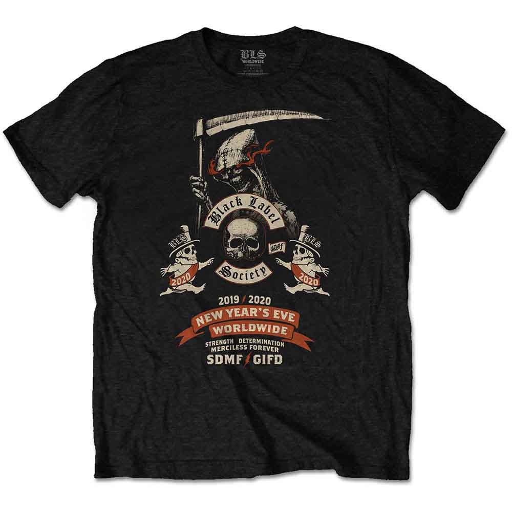 Black Label Society Unisex T-Shirt: New Years Eve (Black) (Back Print)