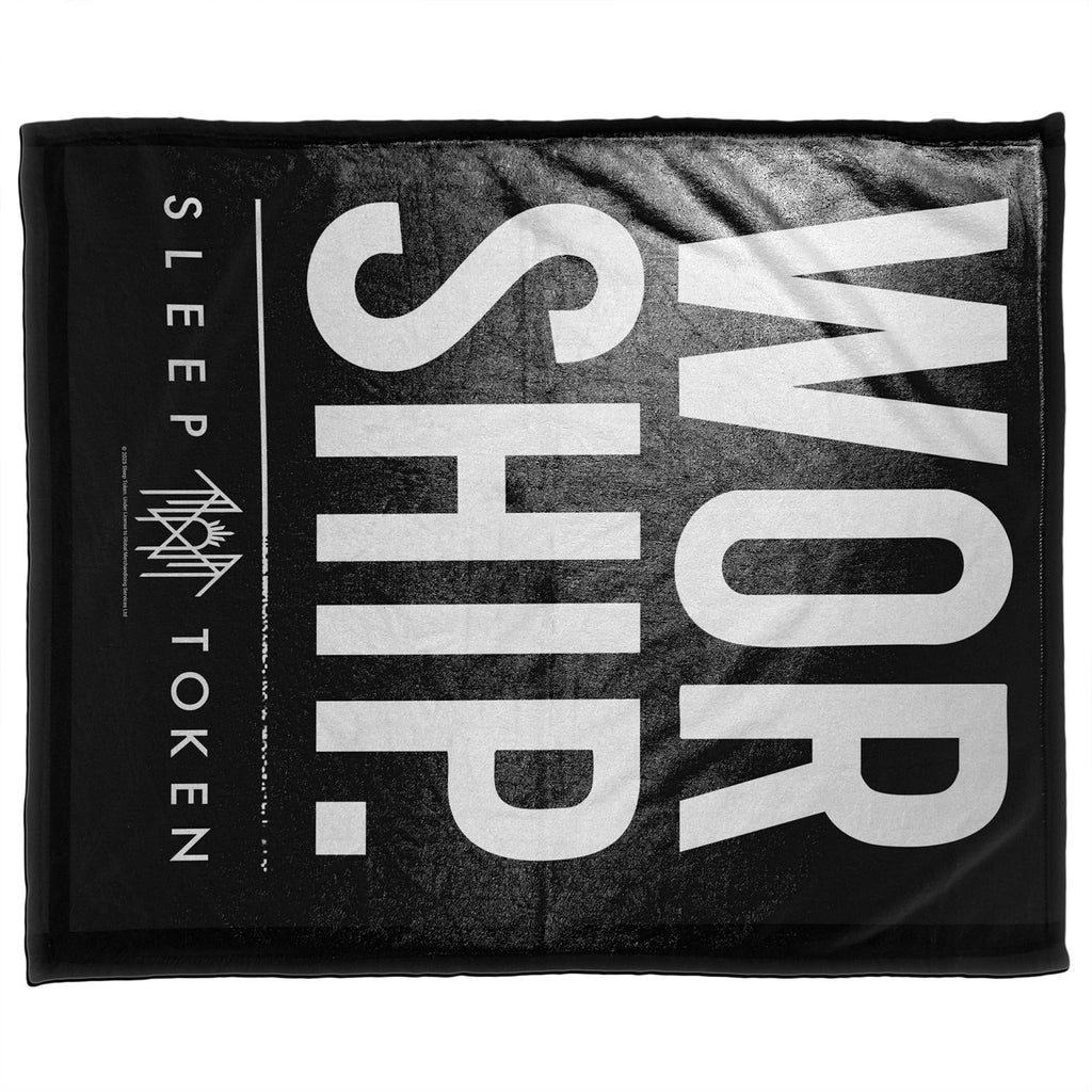 Sleep Token Sherpa Fleece Blanket: Worship (Black)