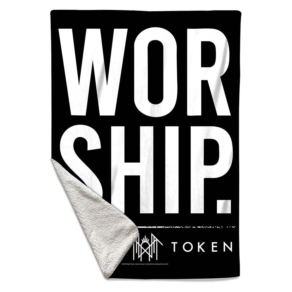Sleep Token Sherpa Fleece Blanket: Worship (Black)