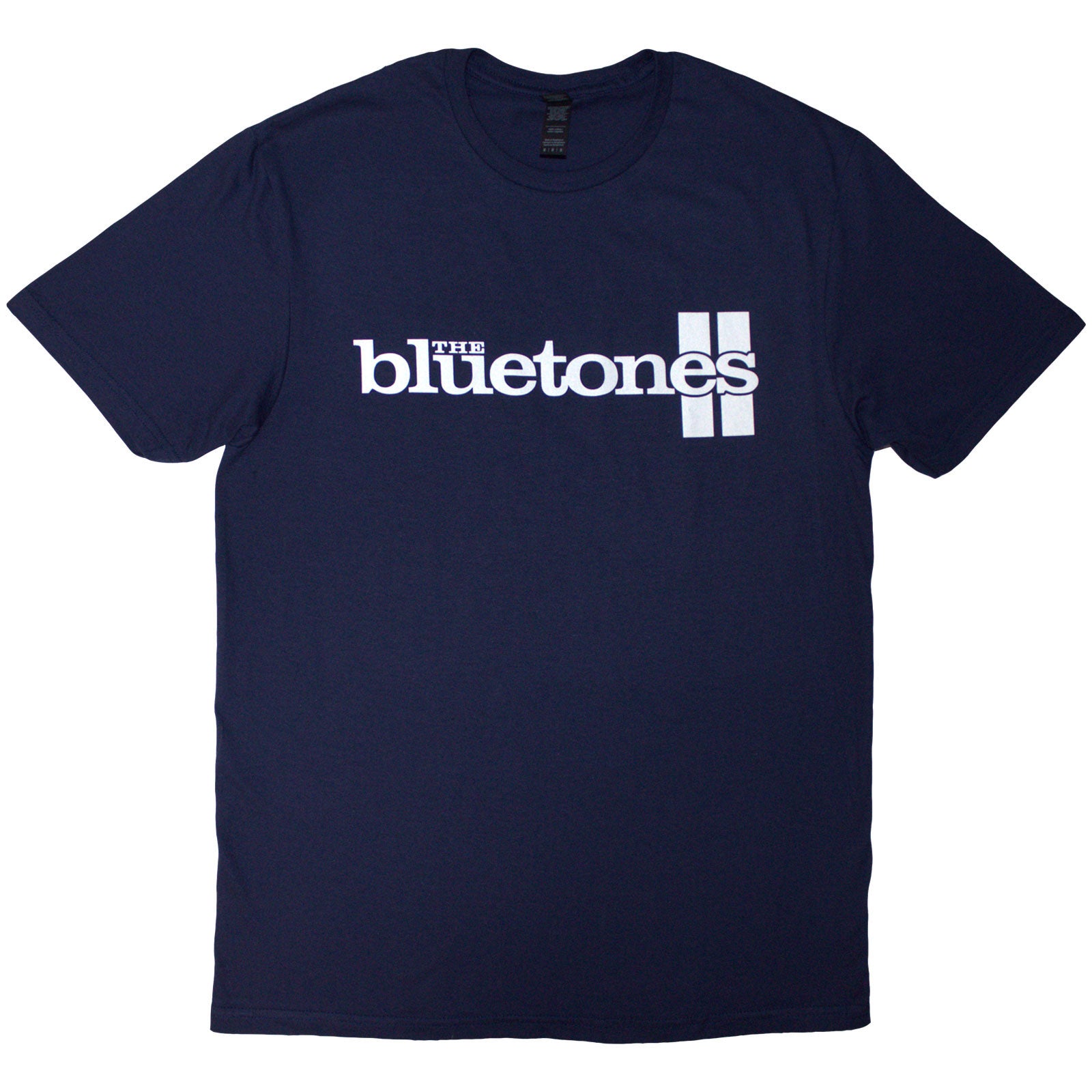 The Bluetones Unisex T-Shirt: Stripe Logo (Navy Blue)