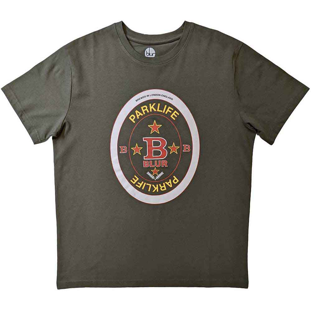 Blur Unisex T-Shirt: Parklife Beermat (Green)