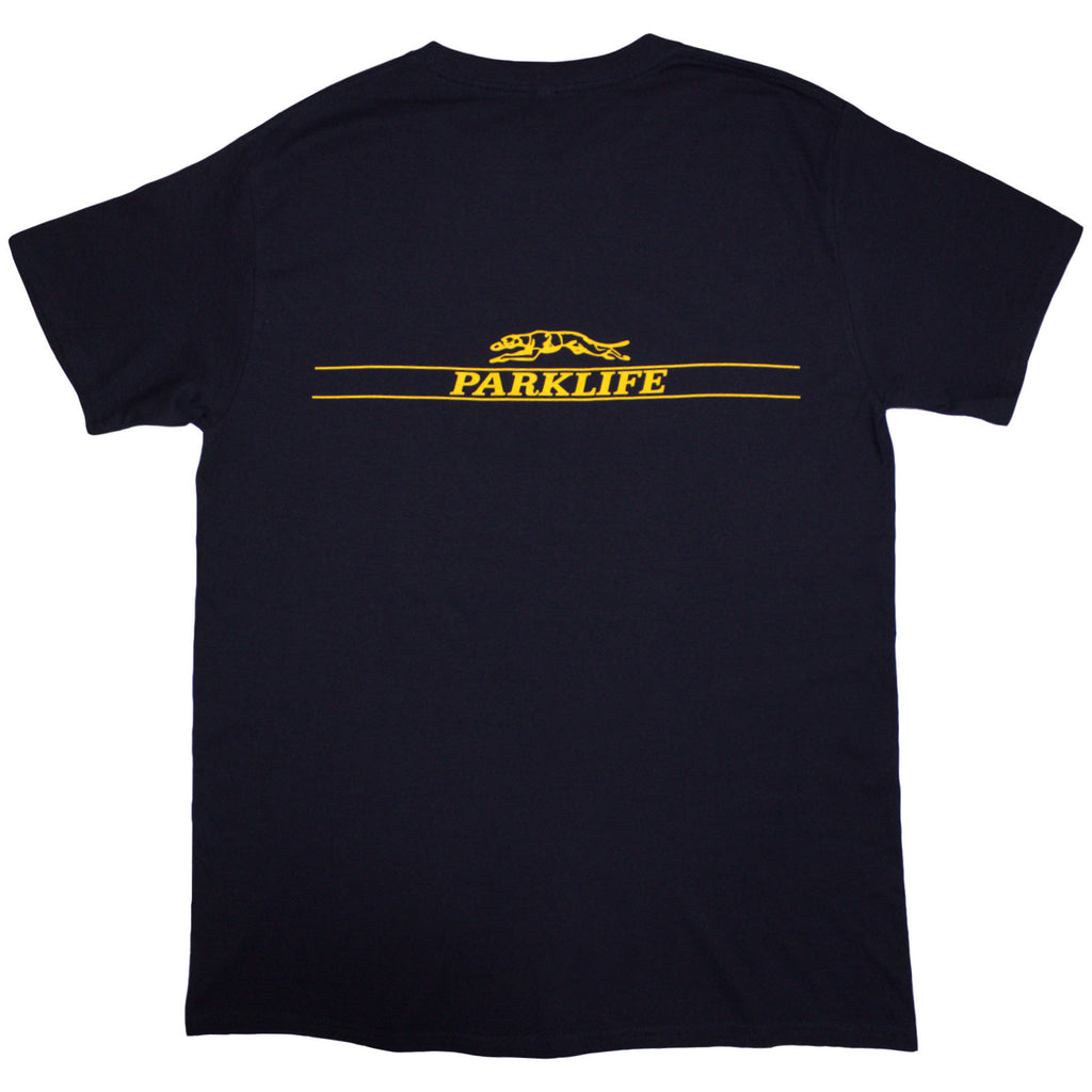 Blur Unisex T-Shirt: Parklife Back (Navy Blue) (Back Print Only)