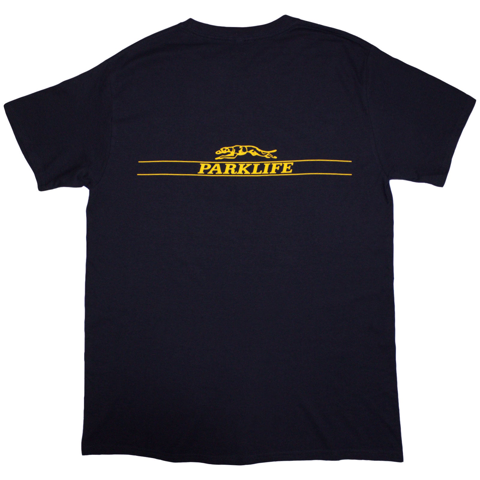 Blur Unisex T-Shirt: Parklife Back (Navy Blue) (Back Print Only)