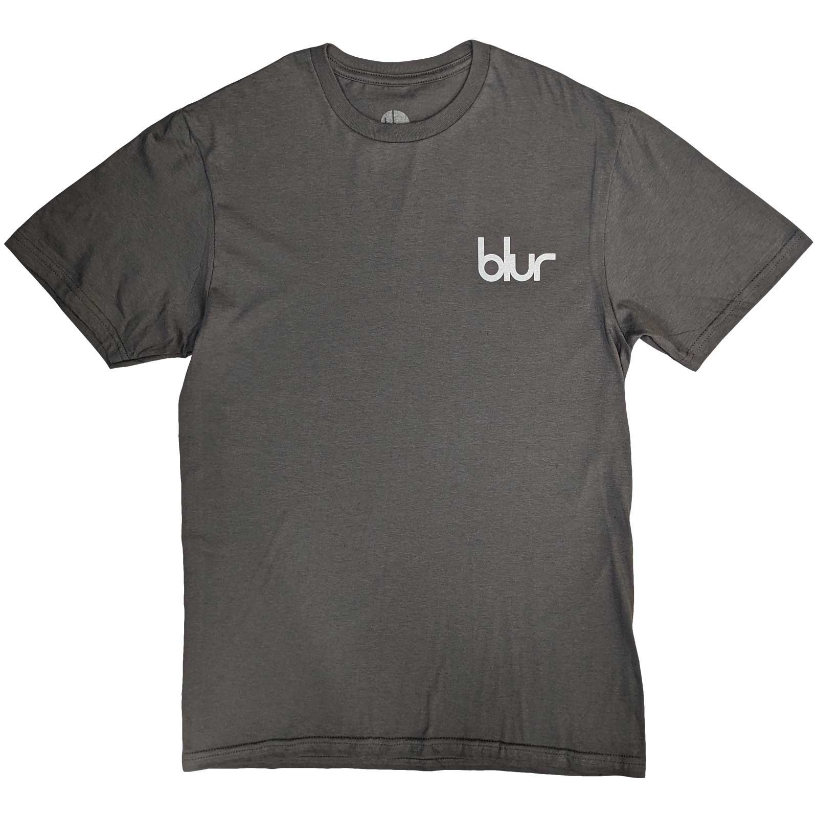Blur Unisex T-Shirt: Pocket Blur / Parklife (Charcoal Grey) (Back Print)
