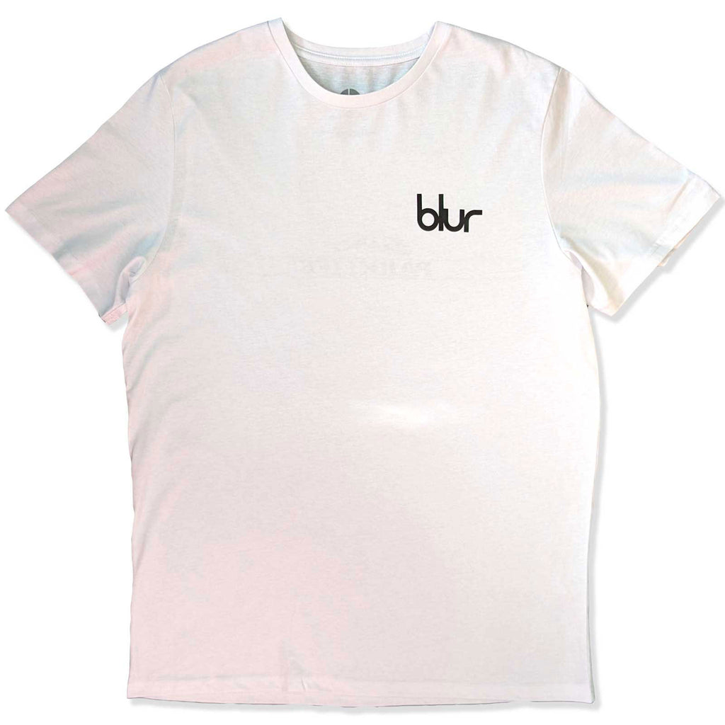 Blur Unisex T-Shirt: Pocket Blur / Parklife (White) (Back Print)