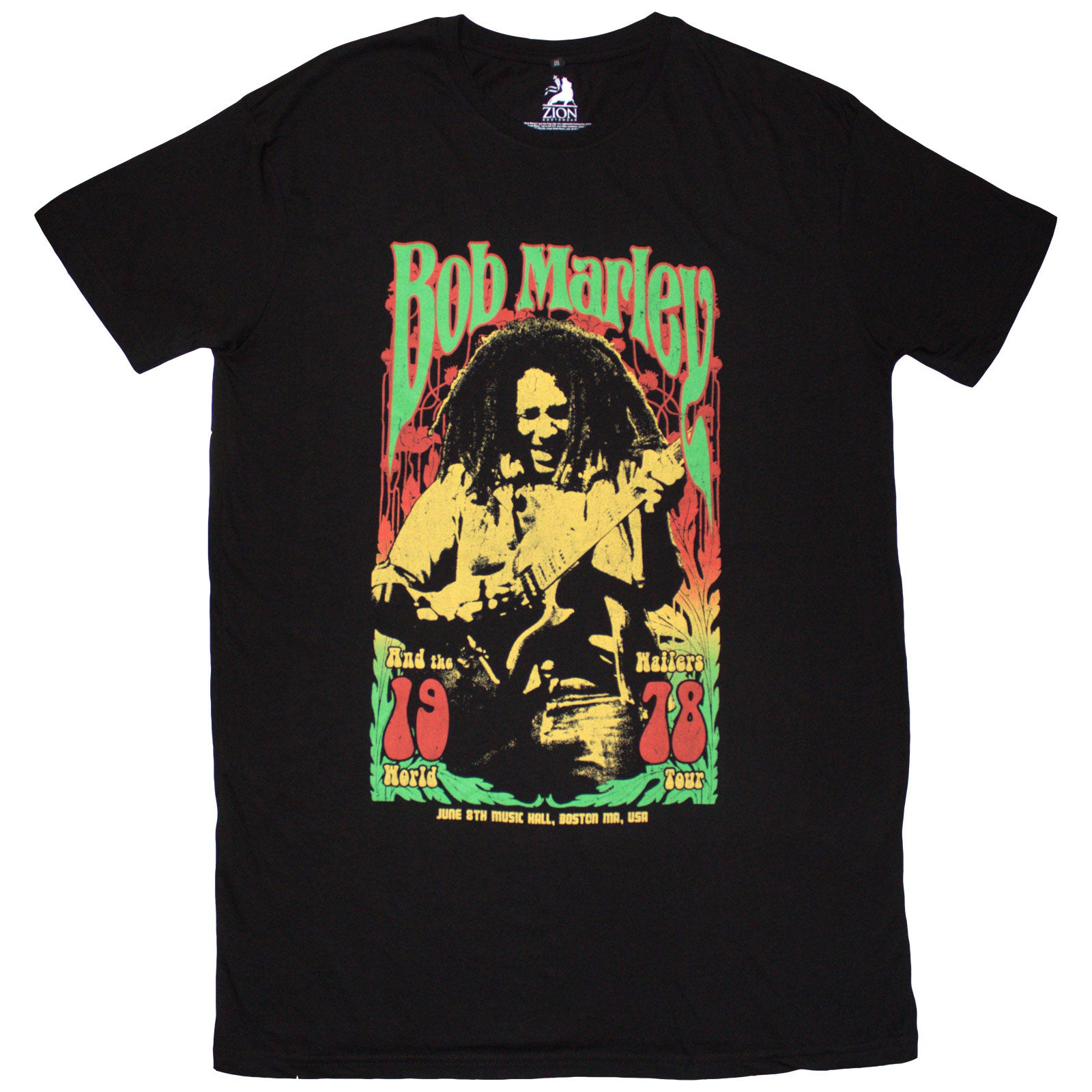 Bob Marley Ladies T-Shirt Dress: 1978 (Black)