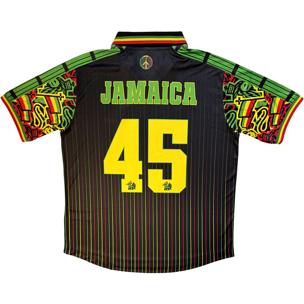 Bob Marley Unisex Sports Jersey: Jamaica '45 (Black) (All Over Print)