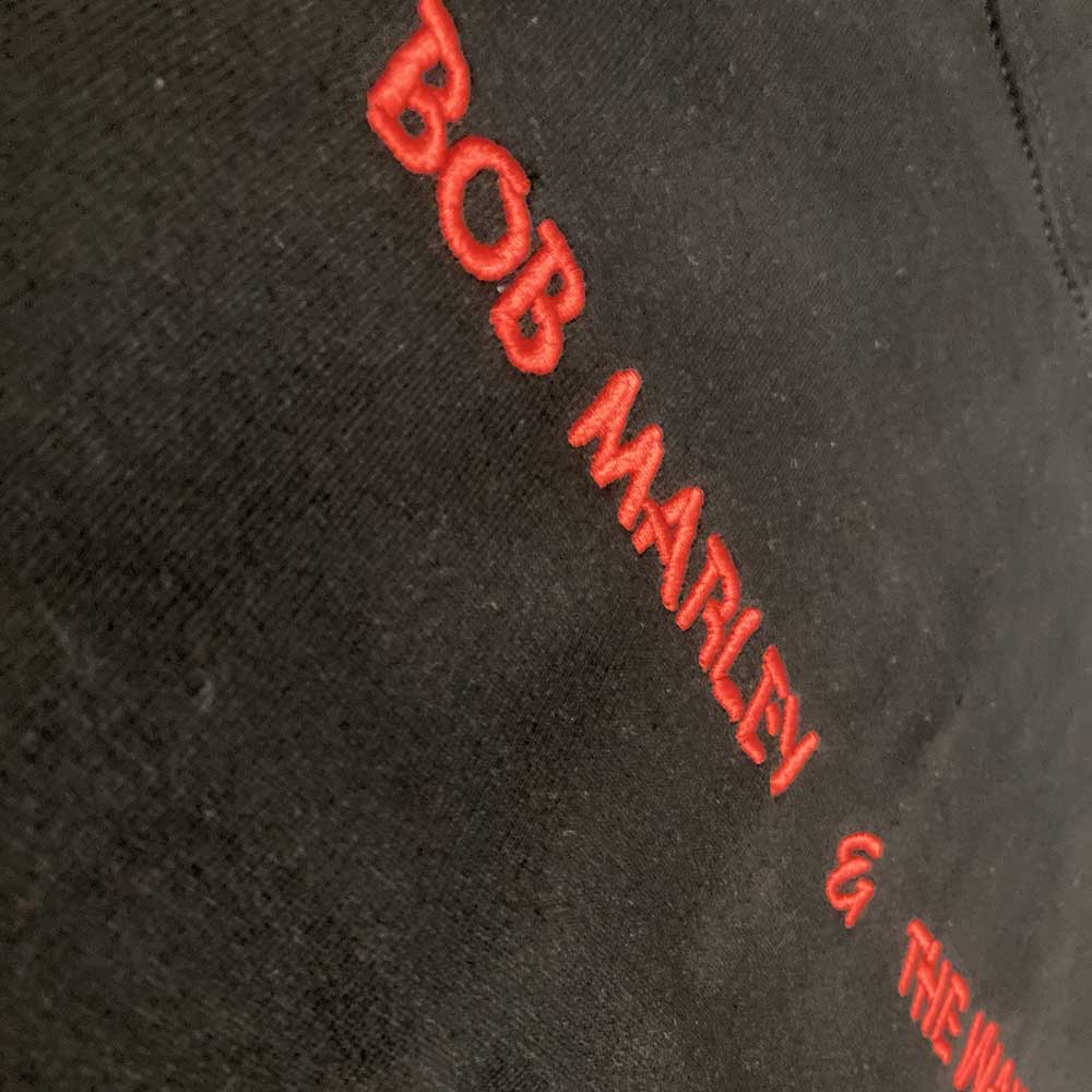 Bob Marley Unisex Pullover Hoodie: Wailers One Love Portrait (Black) (Back Print & Embellished)
