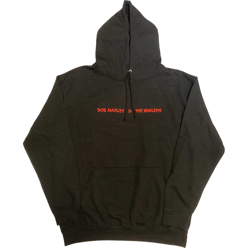 Bob Marley Unisex Pullover Hoodie: Wailers One Love Portrait (Black) (Back Print & Embellished)