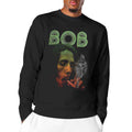 Bob Marley Unisex Long Sleeve T-Shirt: Smoke Gradient (Black) (Wash Collection)
