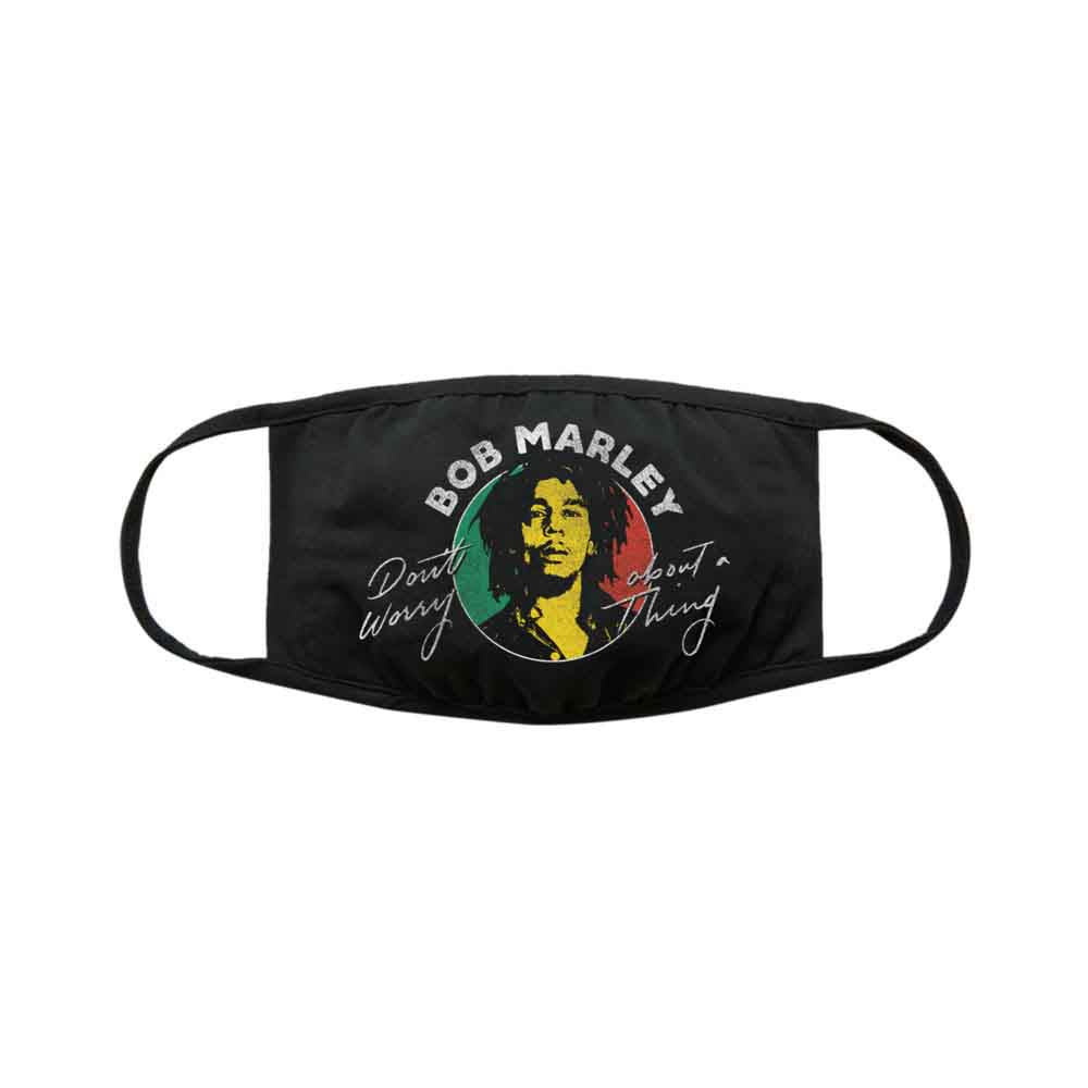 Bob Marley Face Mask: Don't Worry (Black)