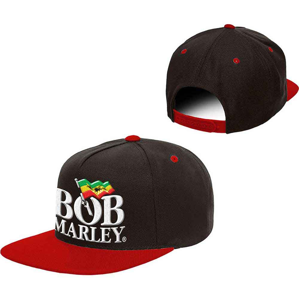Bob Marley Unisex Snapback Cap: Logo (Black)