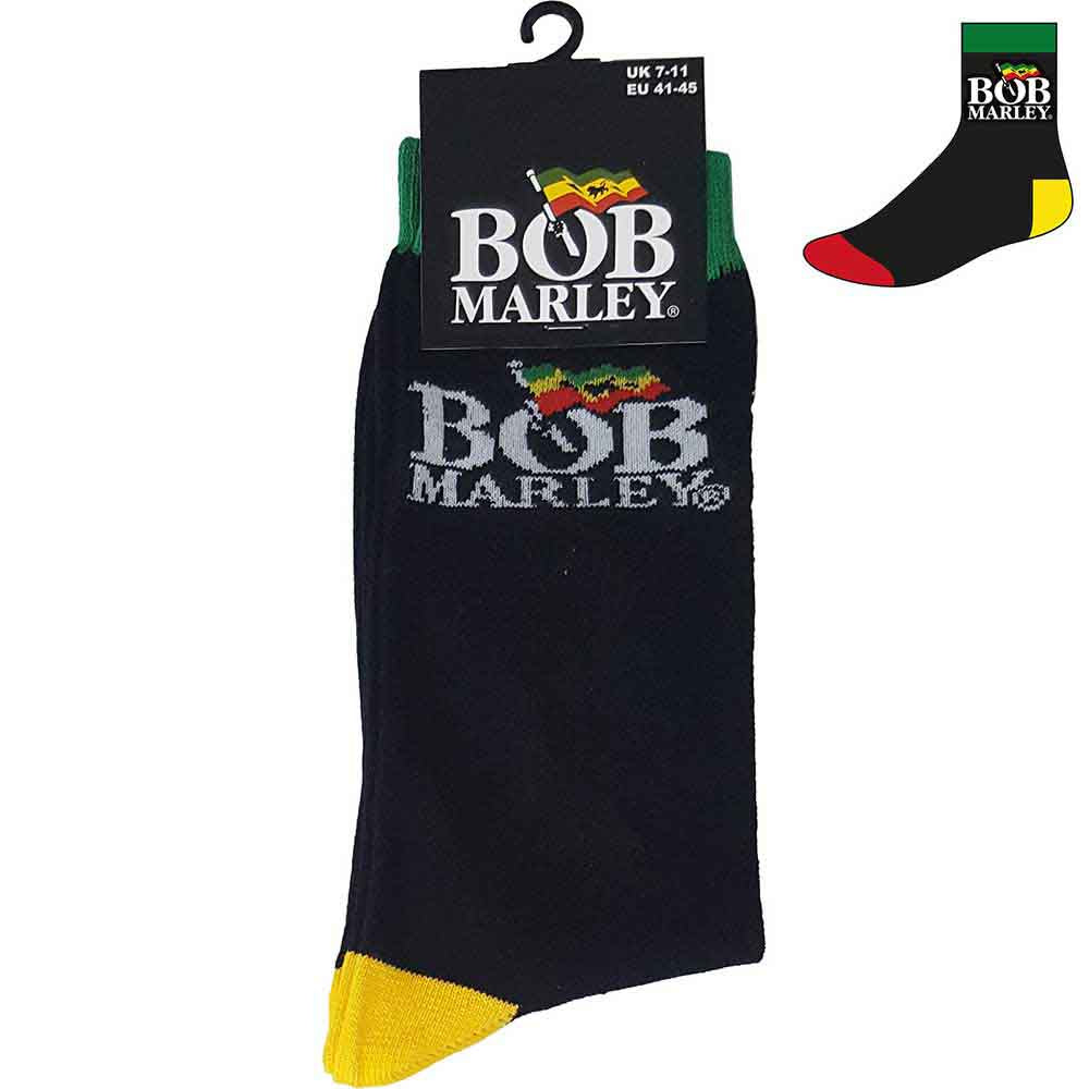 Bob Marley Unisex Ankle Socks: Logo (Black) (UK Size 7 - 11)