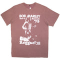Bob Marley Unisex Stone Wash T-Shirt: Hawaii (Kashmir Red)