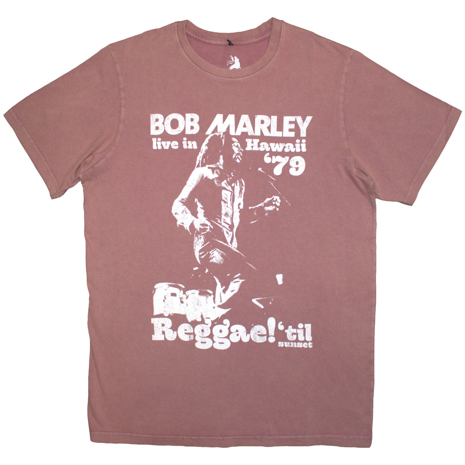 Bob Marley Unisex Stone Wash T-Shirt: Hawaii (Kashmir Red)