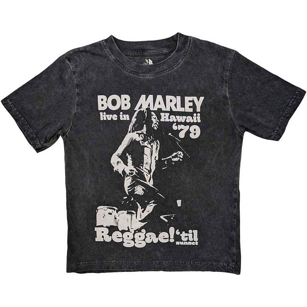 Bob Marley Kids T-Shirt: Hawaii Snow Wash (Charcoal Grey) (Wash Collection)
