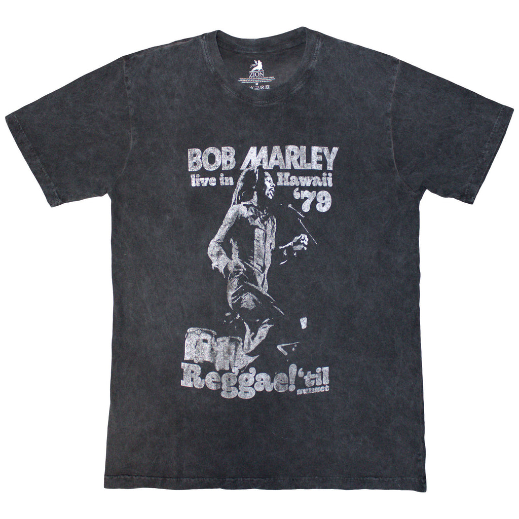 Bob Marley Unisex T-Shirt: Hawaii (Charcoal Grey) (Wash Collection)