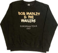 Bob Marley Unisex Sweatshirt: Wailers European Tour '77 (Black)