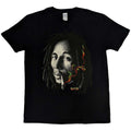 Bob Marley Unisex T-Shirt: Rasta Smoke (Black)
