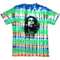 Bob Marley Unisex T-Shirt: Black & White Logo (Dip-Dye On White) (Wash Collection)