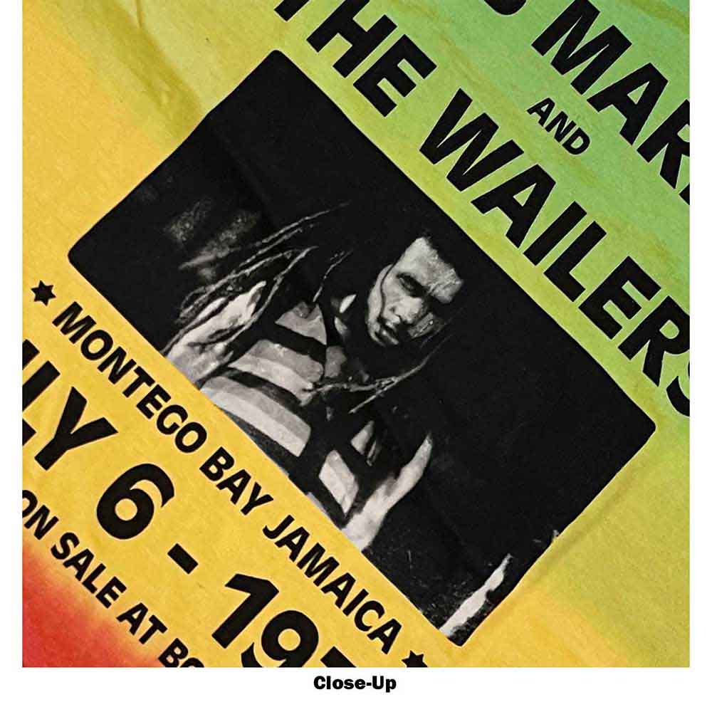 Bob Marley Unisex T-Shirt: Montego Bay (Green) (Wash Collection)