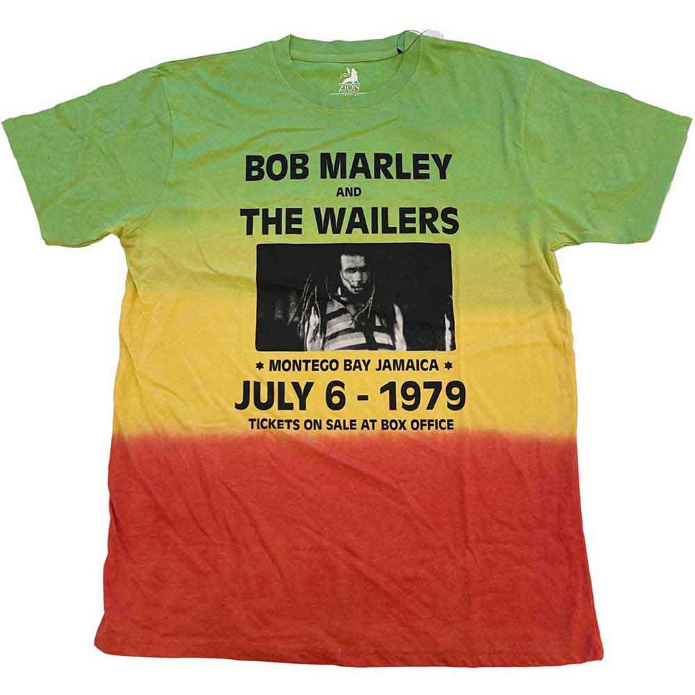 Bob Marley Unisex T-Shirt: Montego Bay (Green) (Wash Collection)