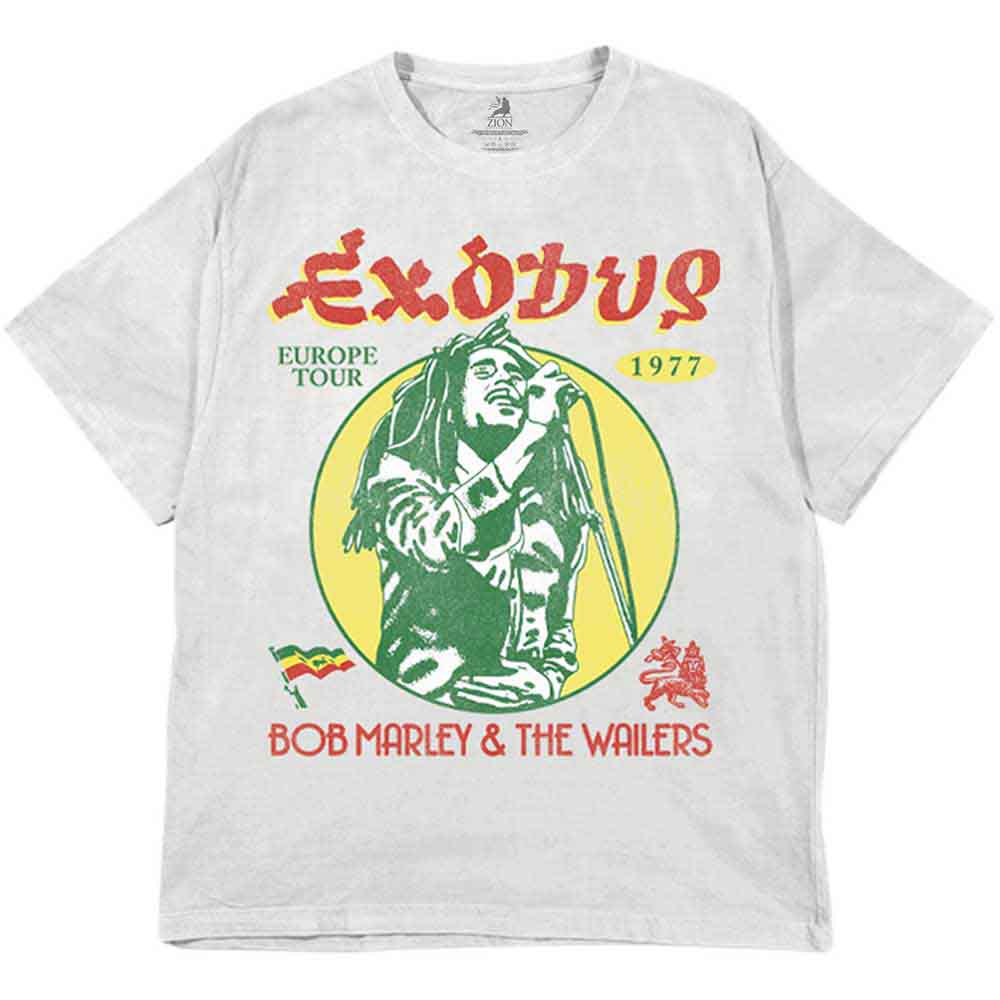 Bob Marley Unisex T-Shirt: 1977 Tour (Grey) (Wash Collection)