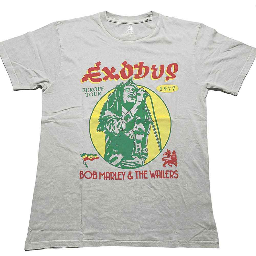 Bob Marley Unisex T-Shirt: 1977 Tour (Grey) (Wash Collection)
