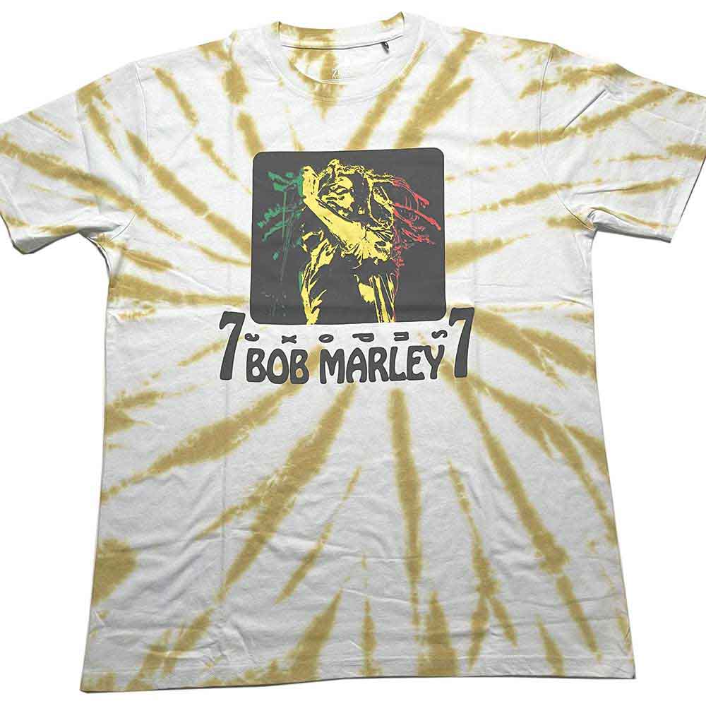 Bob Marley Unisex T-Shirt: 77 (White) (Wash Collection)