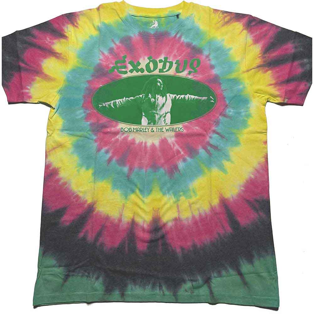 Bob Marley Unisex T-Shirt: Exodus Oval (Multicolour) (Wash Collection)