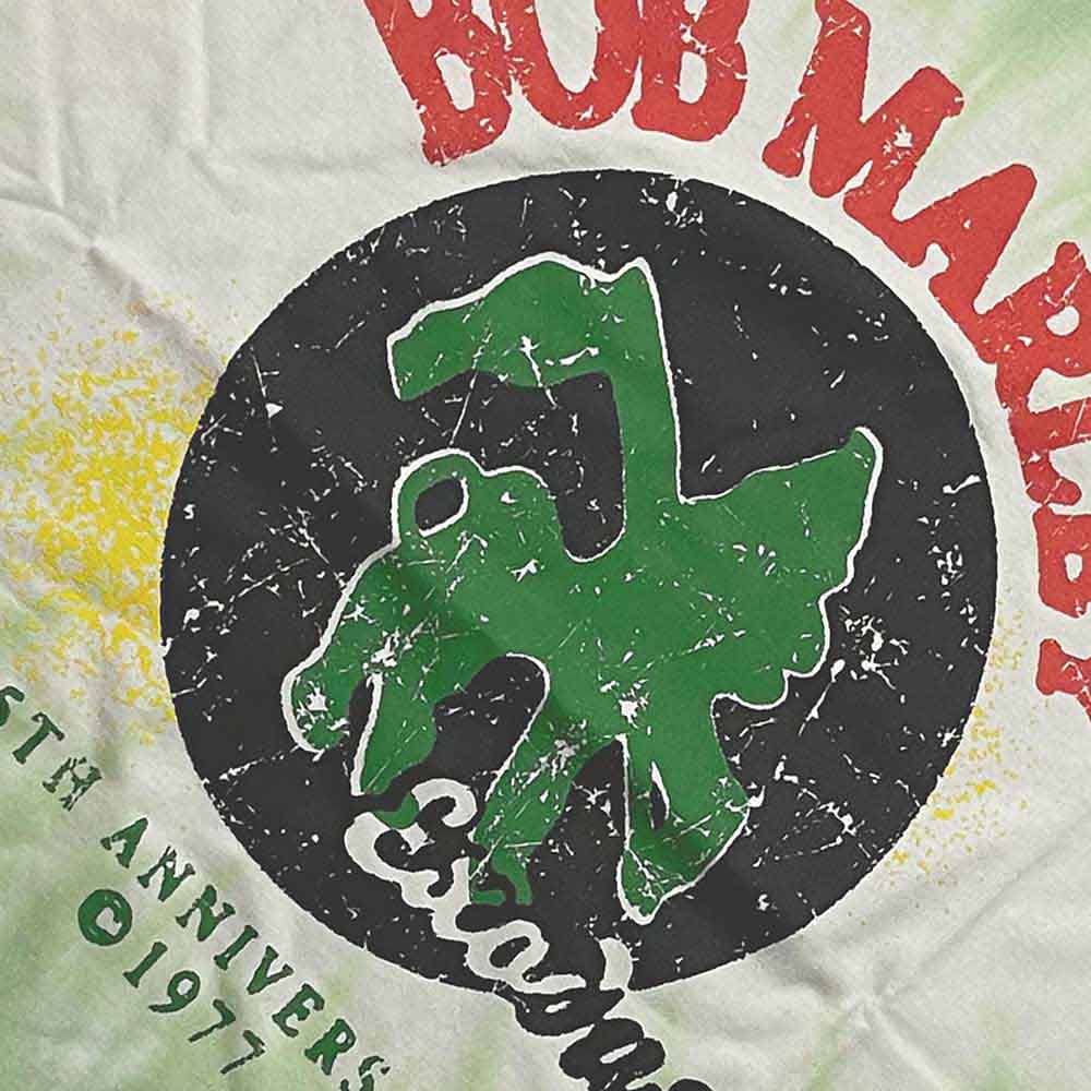 Bob Marley Unisex T-Shirt: 45th Anniversary (Green) (Wash Collection)