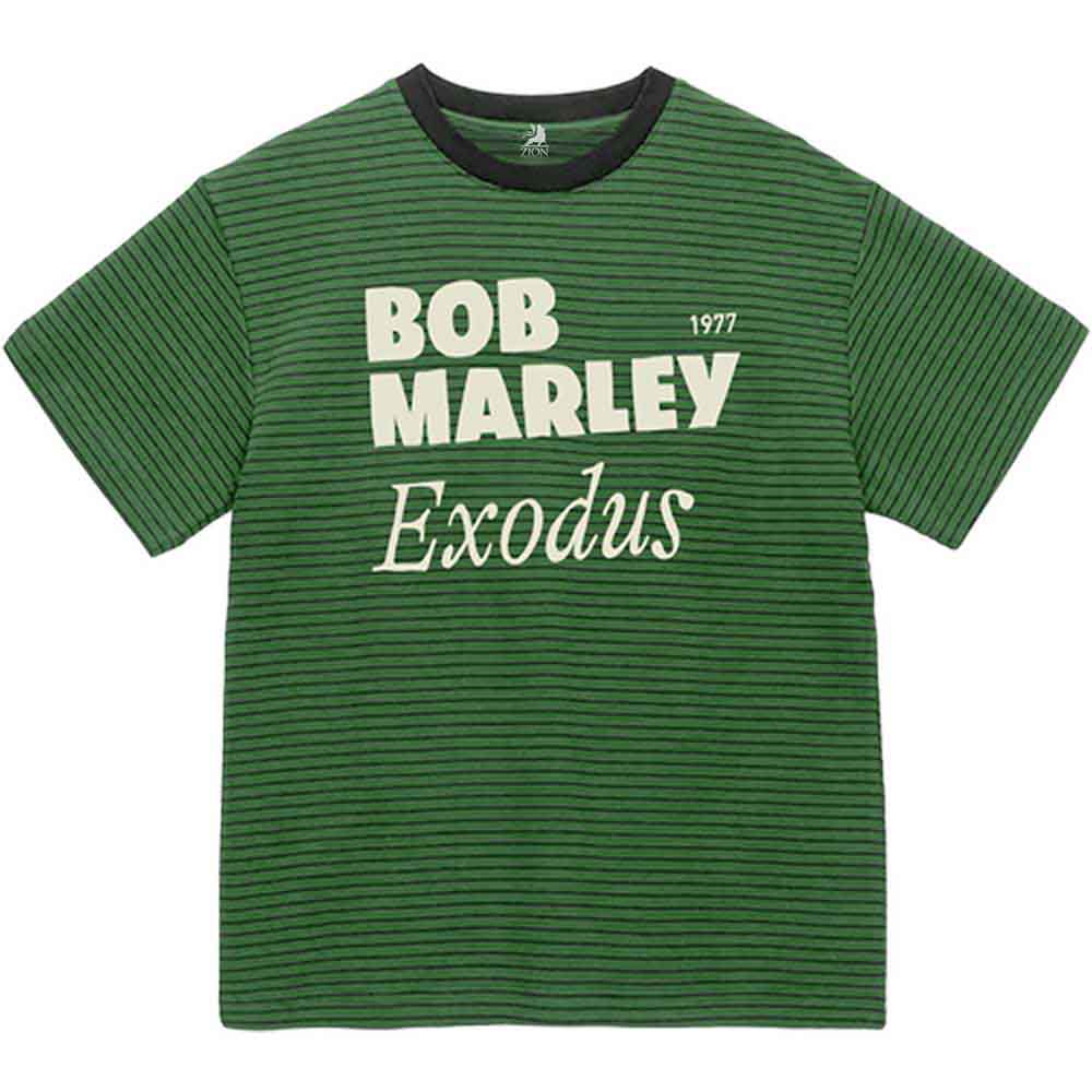 Bob Marley Unisex T-Shirt: Exodus (Black & Green) (Wash Collection)