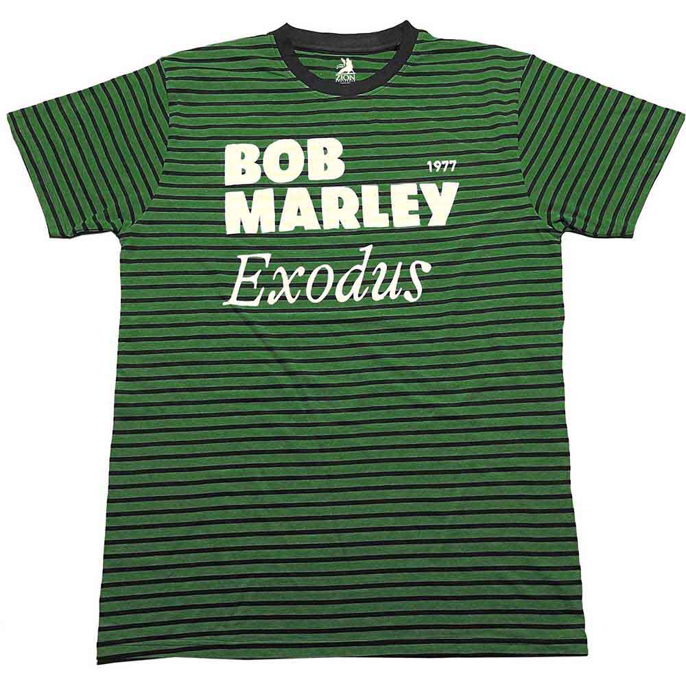 Bob Marley Unisex T-Shirt: Exodus (Black & Green) (Wash Collection)