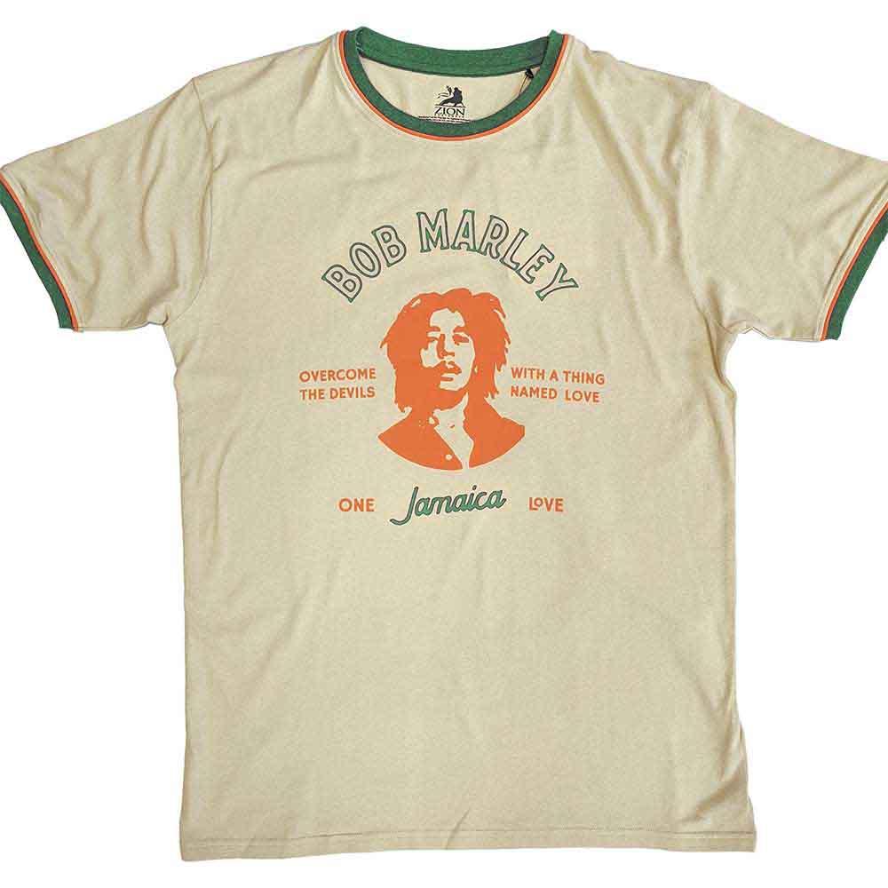 Bob Marley Unisex Ringer T-Shirt: Thing Called Love (Sand)