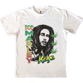 Bob Marley Unisex T-Shirt: Kaya Illustration (White)