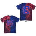 Bob Marley Unisex T-Shirt: Trippy Text (Red & Blue) (Back Print & Wash Collection)