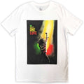 Bob Marley Unisex T-Shirt: One Love Movie Poster (White)