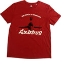 Bob Marley Unisex T-Shirt: Exodus Arms Outstretched (Red) (Hi-Build)