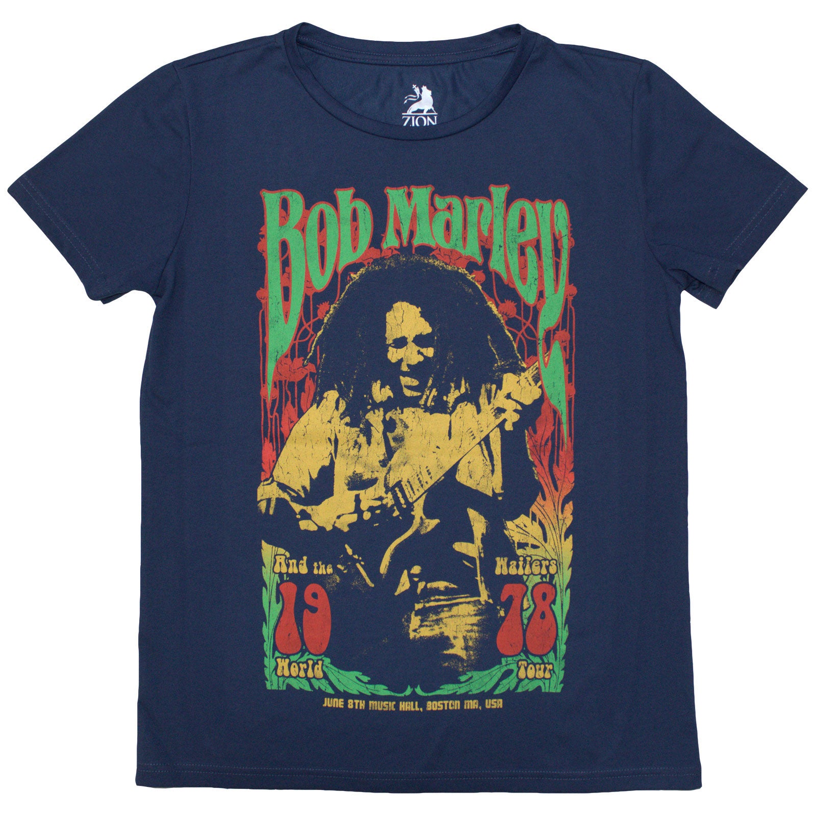 Bob Marley Ladies T-Shirt: 1978 (Denim Blue)
