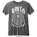 Bring Me The Horizon Unisex Burnout T-Shirt: Crooked Young (Charcoal Grey)