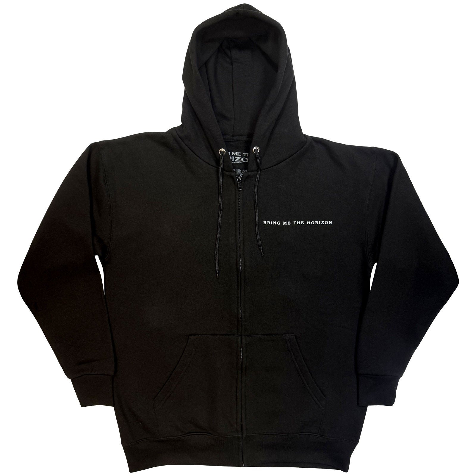Bring Me The Horizon Unisex Zipped Hoodie: Flower of Life (Black) (Back Print)