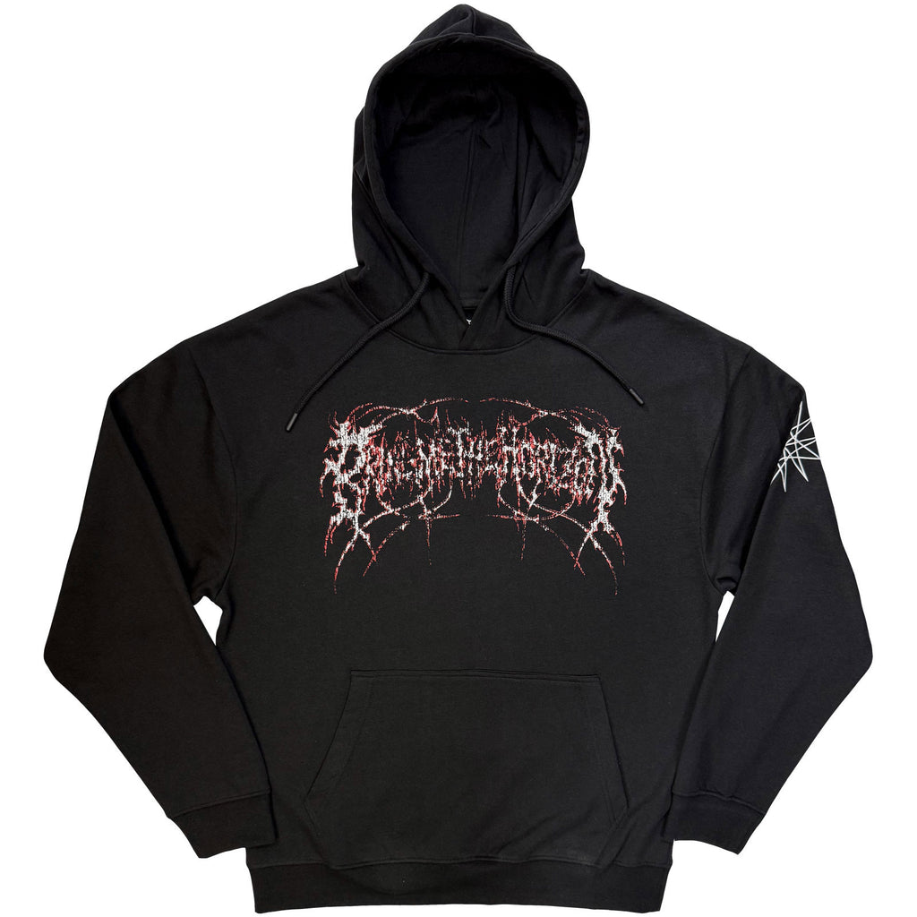 Bring Me The Horizon Unisex Pullover Hoodie: Nobody Loves You (Black) (Back & Sleeve Print)