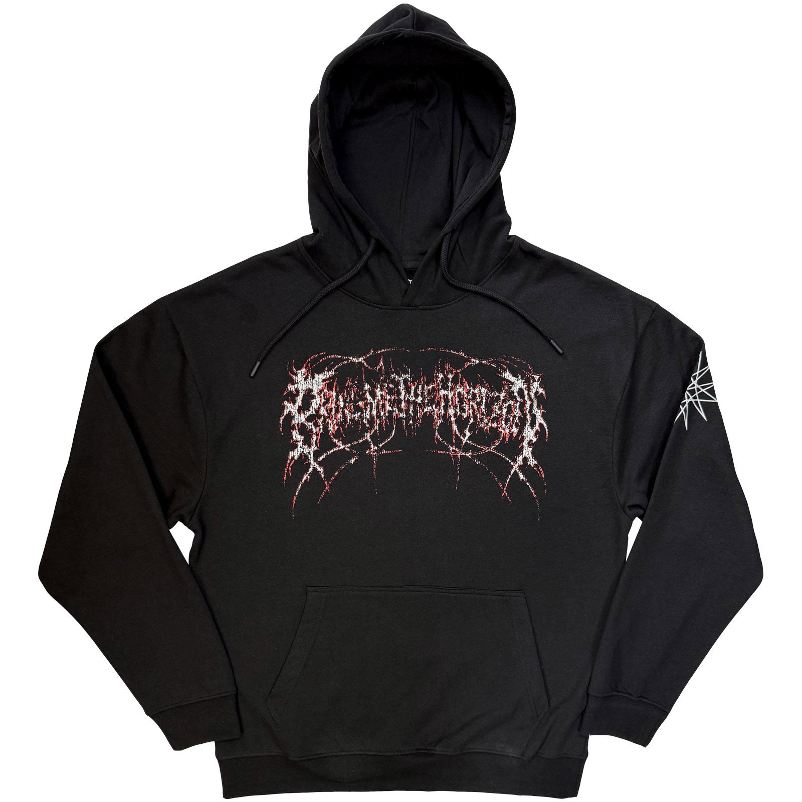 Bring Me The Horizon Unisex Pullover Hoodie: Nobody Loves You (Black) (Back & Sleeve Print)