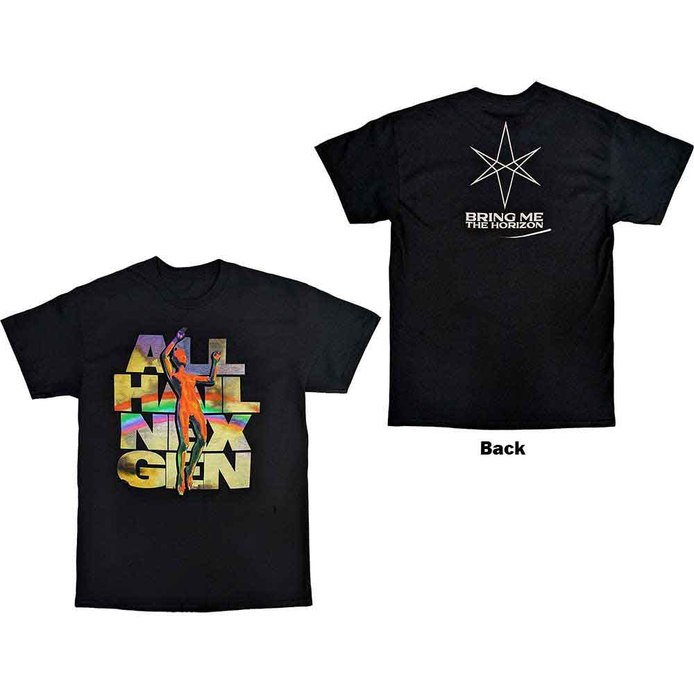 Bring Me The Horizon Unisex T-Shirt: All Hail (Black) (Back Print)