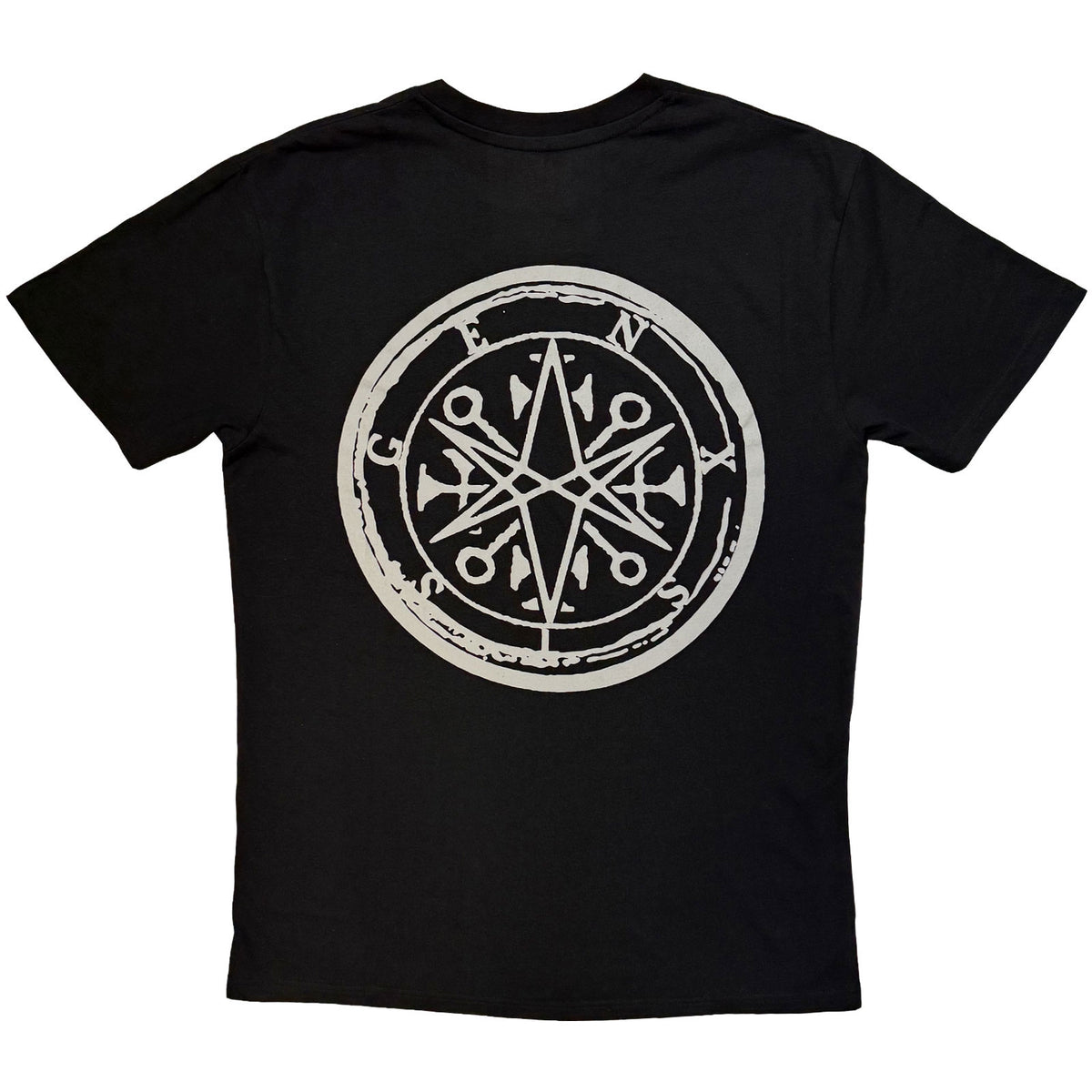 Bring Me The Horizon Unisex T-Shirt: Metal Logo Genxsis (Black) (Back Print)