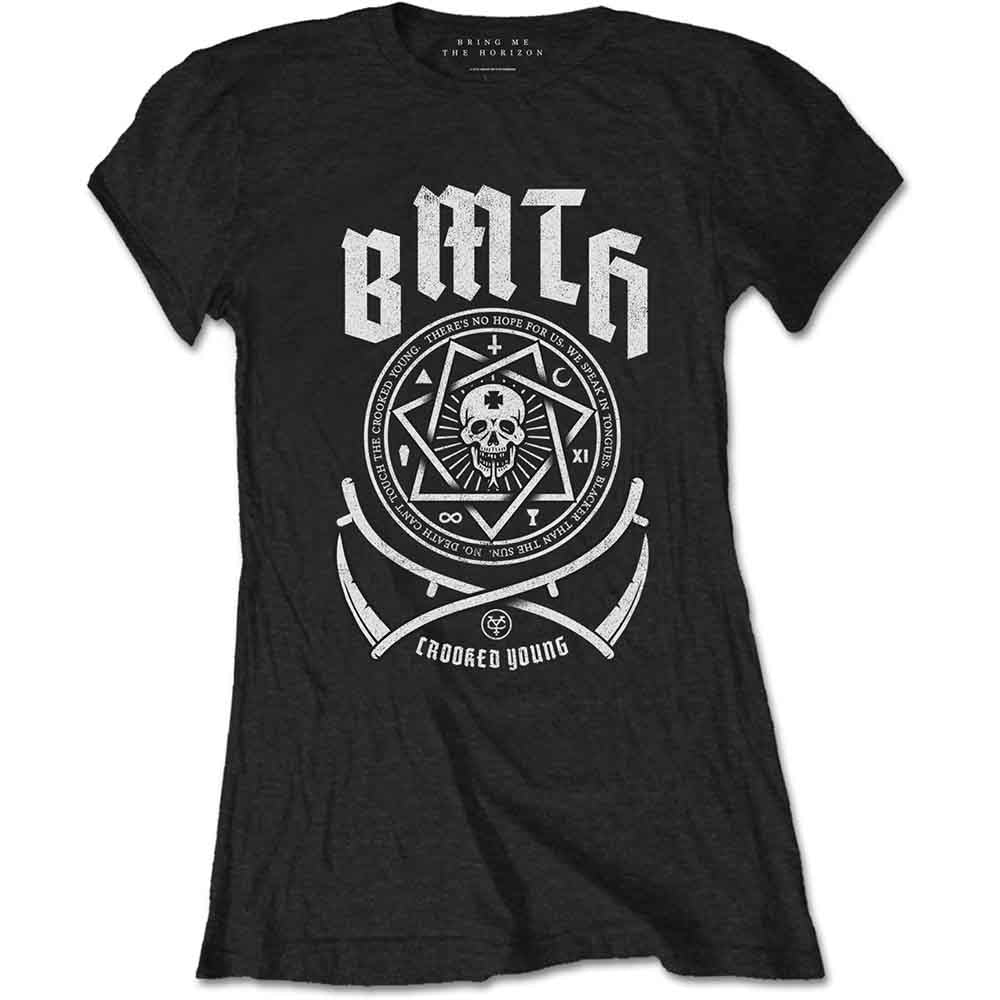 Bring Me The Horizon Ladies T-Shirt: Crooked (Black)