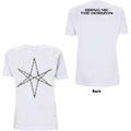 Bring Me The Horizon Unisex T-Shirt: Barbed Wire (White) (Back Print)