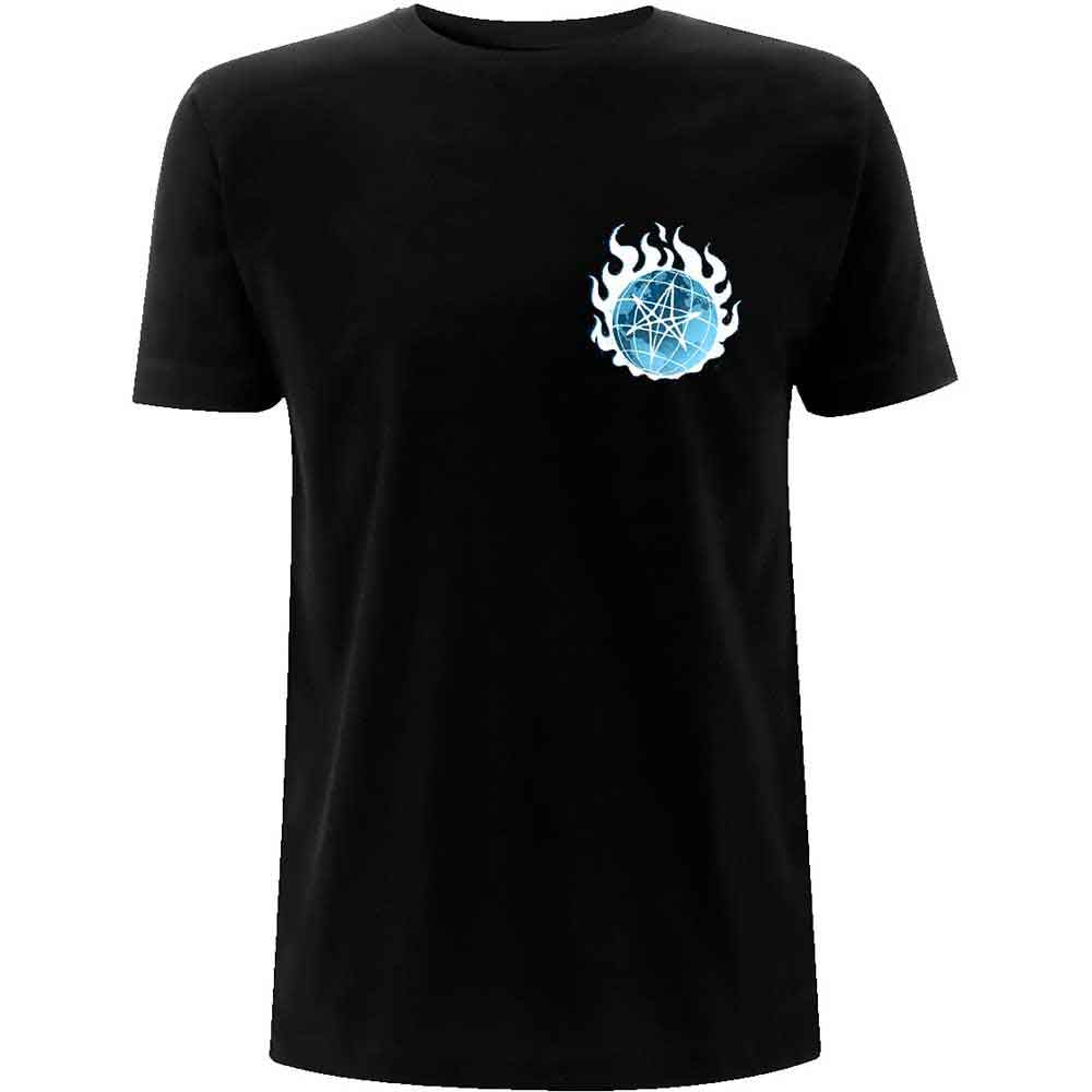 Bring Me The Horizon Unisex T-Shirt: Globe (Black) (Back Print)