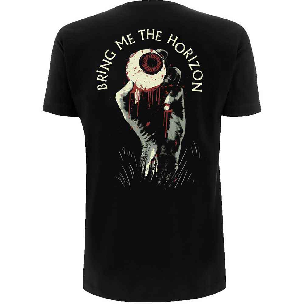 Bring Me The Horizon Unisex T-Shirt: Zombie Eye (Black) (Back Print)